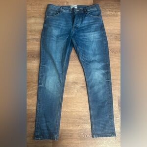 Men’s jeans …SizeW32 L32..  relaxed tapered with button front closure style